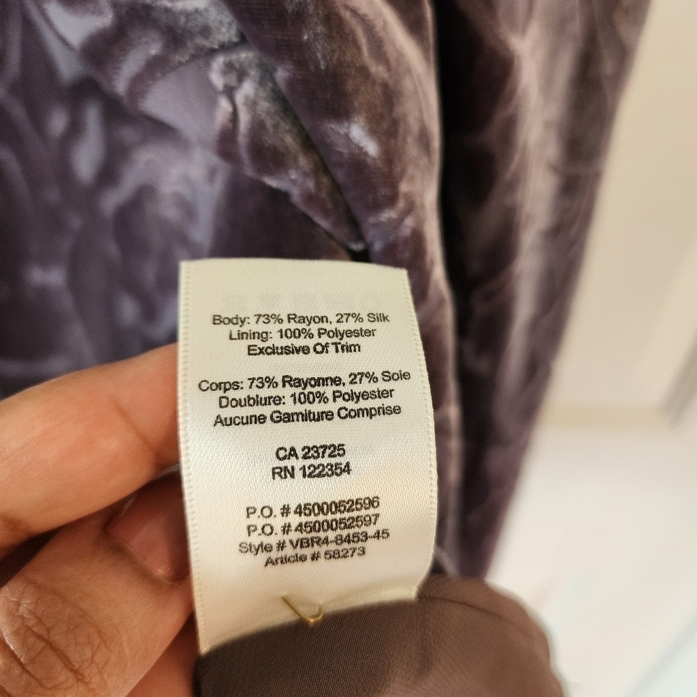 Aritzia Wilfred Silk Velvet Printed Trompette Dress - Picture 8 of 12